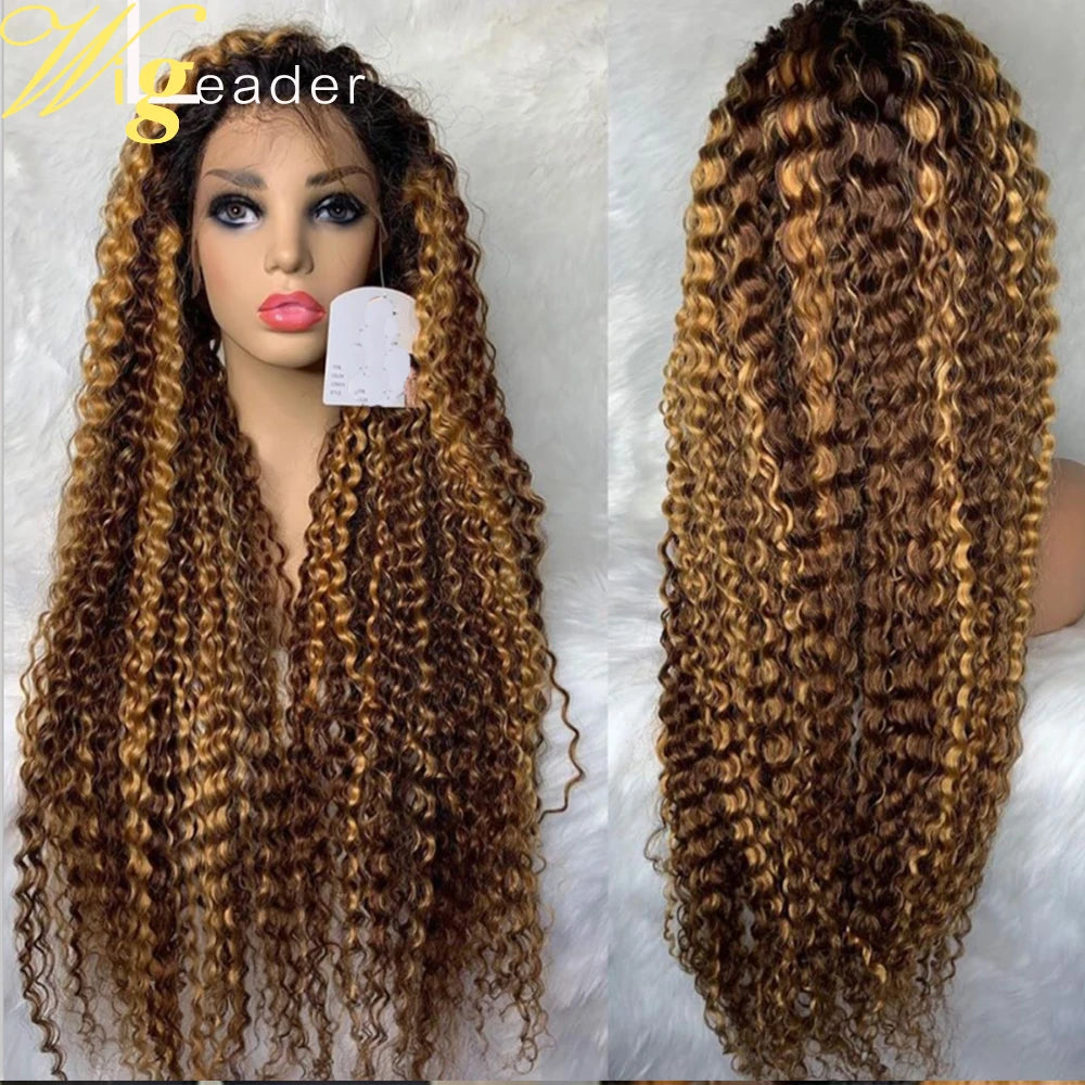 Preplucked Human Hair Lace Front Wig Highlight Straight 180% 13X6 Lace Frontal Wigs Curly Lace Frontal Wigs Swiss Lace
